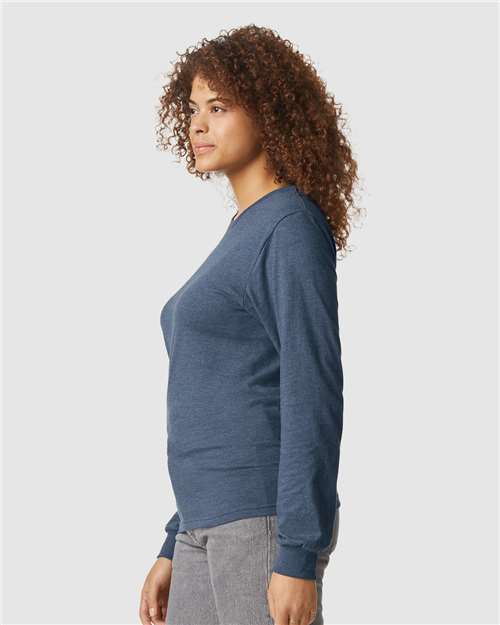 Gildan 64440CVC, Unisex Softstyle Cvc Long Sleeve T-shirt, Navy Mist