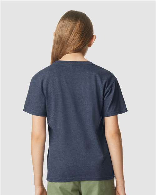 Gildan 64000BCVC, Youth Softstyle Cvc T-shirt, Navy Mist