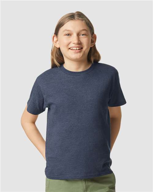 Gildan 64000BCVC, Youth Softstyle Cvc T-shirt, Navy Mist