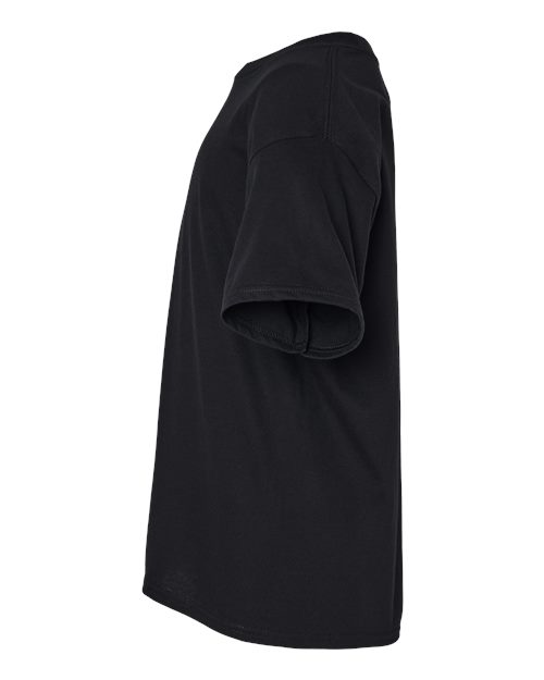 Gildan 64000BCVC, Youth Softstyle Cvc T-shirt, Pitch Black