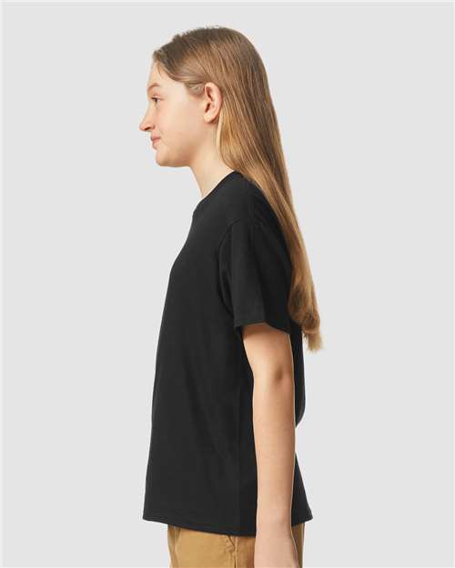 Gildan 64000BCVC, Youth Softstyle Cvc T-shirt, Pitch Black