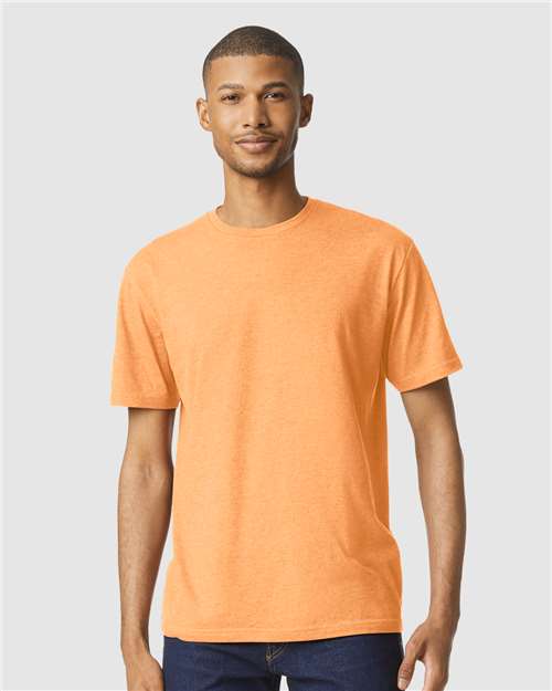 Gildan 64000CVC, Unisex Softstyle Cvc T-shirt, Tangerine Mist