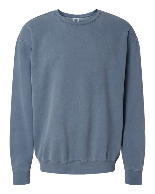 Comfort Colors 1466, Unisex Garment-dyed Lightweight Crewneck Sweatshirt, Blue Jean