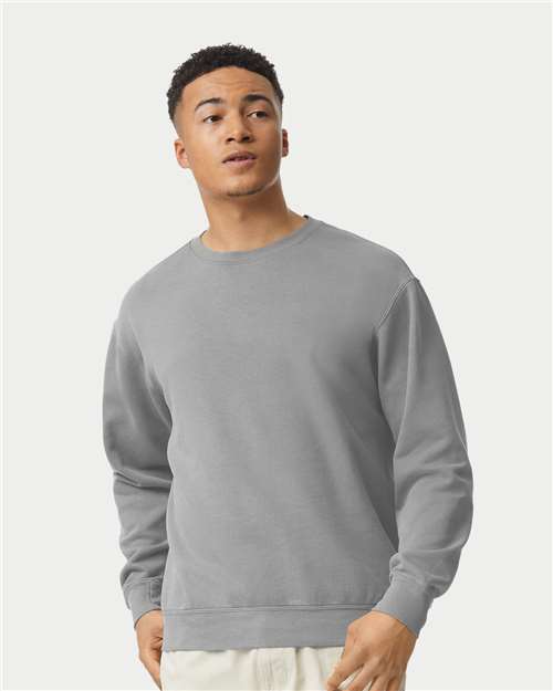 Comfort Colors 1466, Unisex Garment-dyed Lightweight Crewneck Sweatshirt, Grey