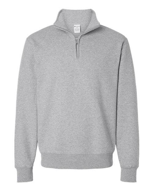 Champion S450, Unisex Powerblend Quarter-zip Pullover, Light Steel