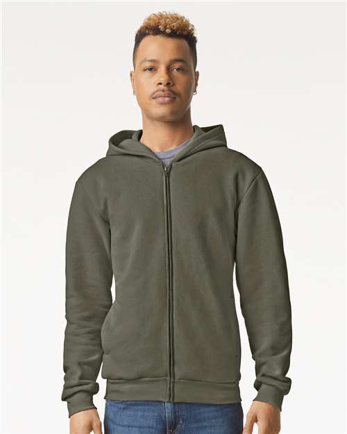 American Apparel RF497, Unisex Reflex Fleece Full-zip Hoodie Sweatshirt, Lieutenant