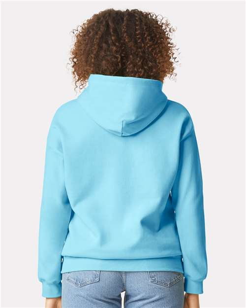 Gildan SF500 Unisex Softstyle® Midweight Hooded Sweatshirt Cotton Cotton-Poly Blend Fleece Hooded Insulated Jersey Midweight Moisture-Wicking Outerwear Pocket Polyester Regular Fit Spandex Sport / Athletic Super Heavyweight Sweatshirts & Fleece Tear-Away Label Tops Womens Womens Tops