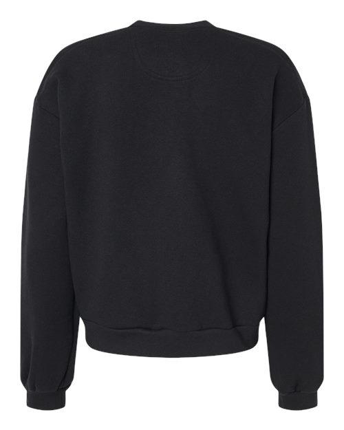 American Apparel RF494, Women's Reflex Fleece Crewneck Sweatshirt, Black