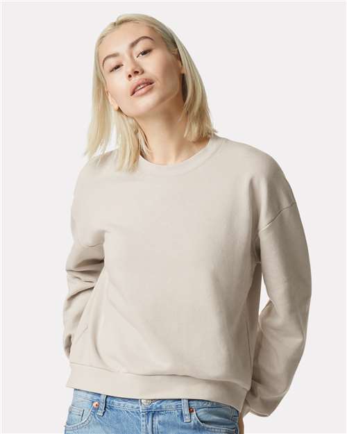 American Apparel RF494, Women's Reflex Fleece Crewneck Sweatshirt, Bone