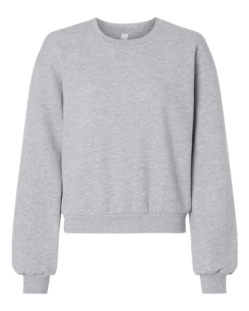 American Apparel RF494, Women's Reflex Fleece Crewneck Sweatshirt, Heather Grey