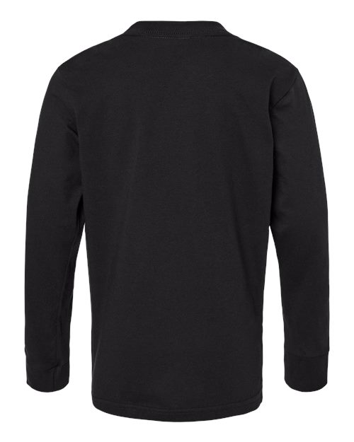 Next Level 3311, Youth Cotton Long Sleeve Tee, Black