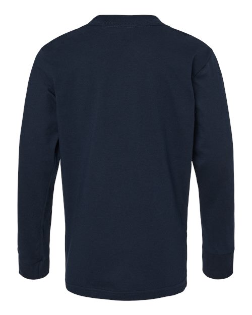Next Level 3311, Youth Cotton Long Sleeve Tee, Midnight Navy