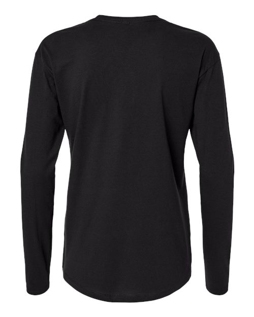 Next Level 3911, Women's Cotton Relaxed Long Sleeve Tee, Black
