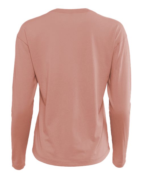 Next Level 3911, Women's Cotton Relaxed Long Sleeve Tee, Desert Pink