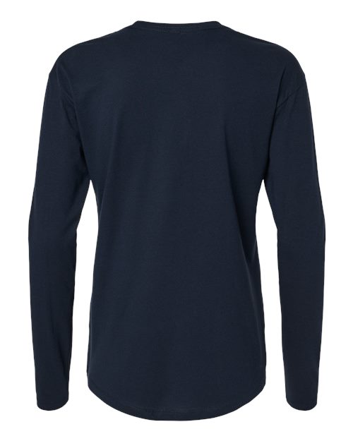 Next Level 3911, Women's Cotton Relaxed Long Sleeve Tee, Midnight Navy