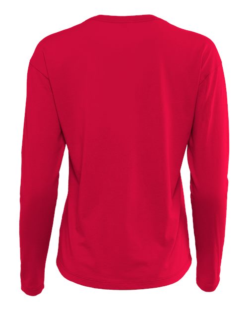 Next Level 3911, Women's Cotton Relaxed Long Sleeve Tee, Red