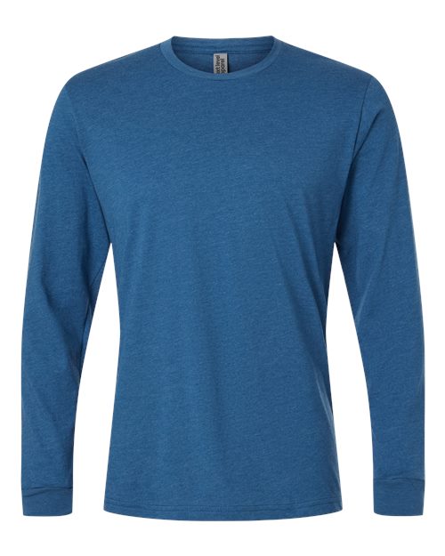 Next Level 6211, Unisex Cvc Long Sleeve Tee, Heather Cool Blue