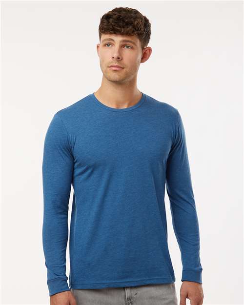 Next Level 6211, Unisex Cvc Long Sleeve Tee, Heather Cool Blue