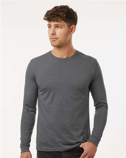 Next Level 6211, Unisex Cvc Long Sleeve Tee, Heather Heavy Metal