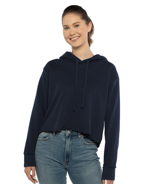 Women's Laguna Sueded Raw Edge Crop Hoodie Sweatshirt - - 10927 - Toronto Screen Printing- Color