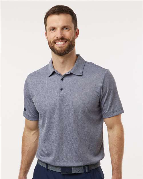 Adidas A591, Men's Space Dyed Polo, Collegiate Navy Melange