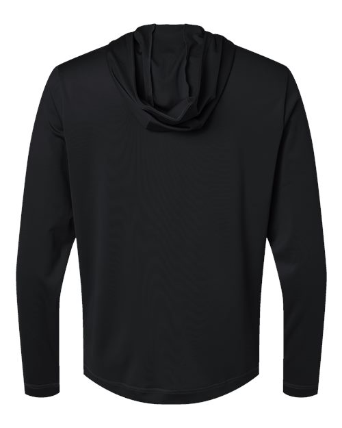Adidas A596, Men's Lightweight Quarter-zip Hooded Pullover, Black