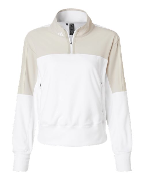 Adidas A601, Women's Fleece Quarter-zip Pullover, Alumina