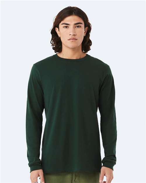 BELLA + CANVAS 3501, Unisex Jersey Long Sleeve Tee, Forest