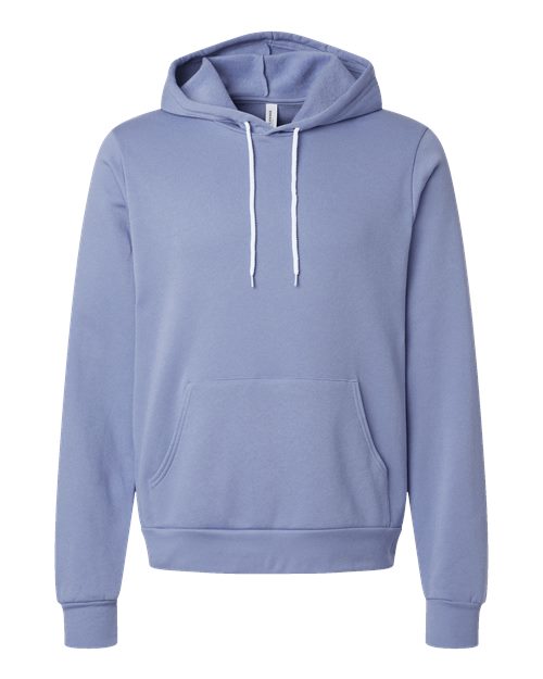 BELLA + CANVAS 3719, Unisex Sponge Fleece Hoodie Sweatshirt, Lavender Blue
