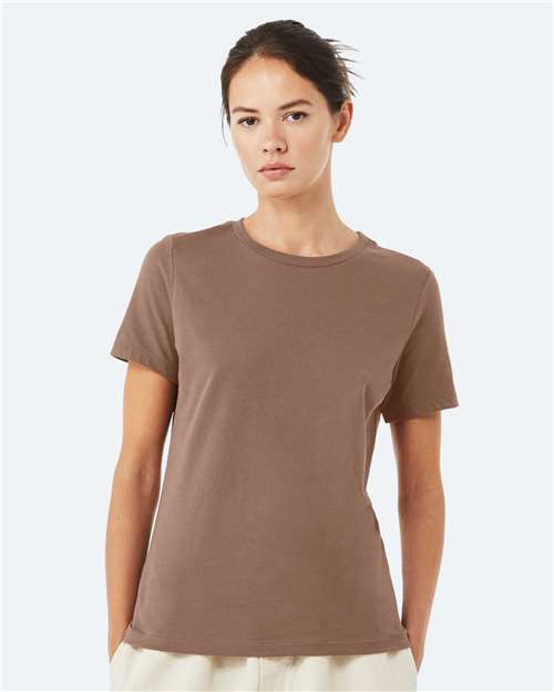 BELLA + CANVAS 6400, Women’s Relaxed Jersey Tee, Vintage Brown