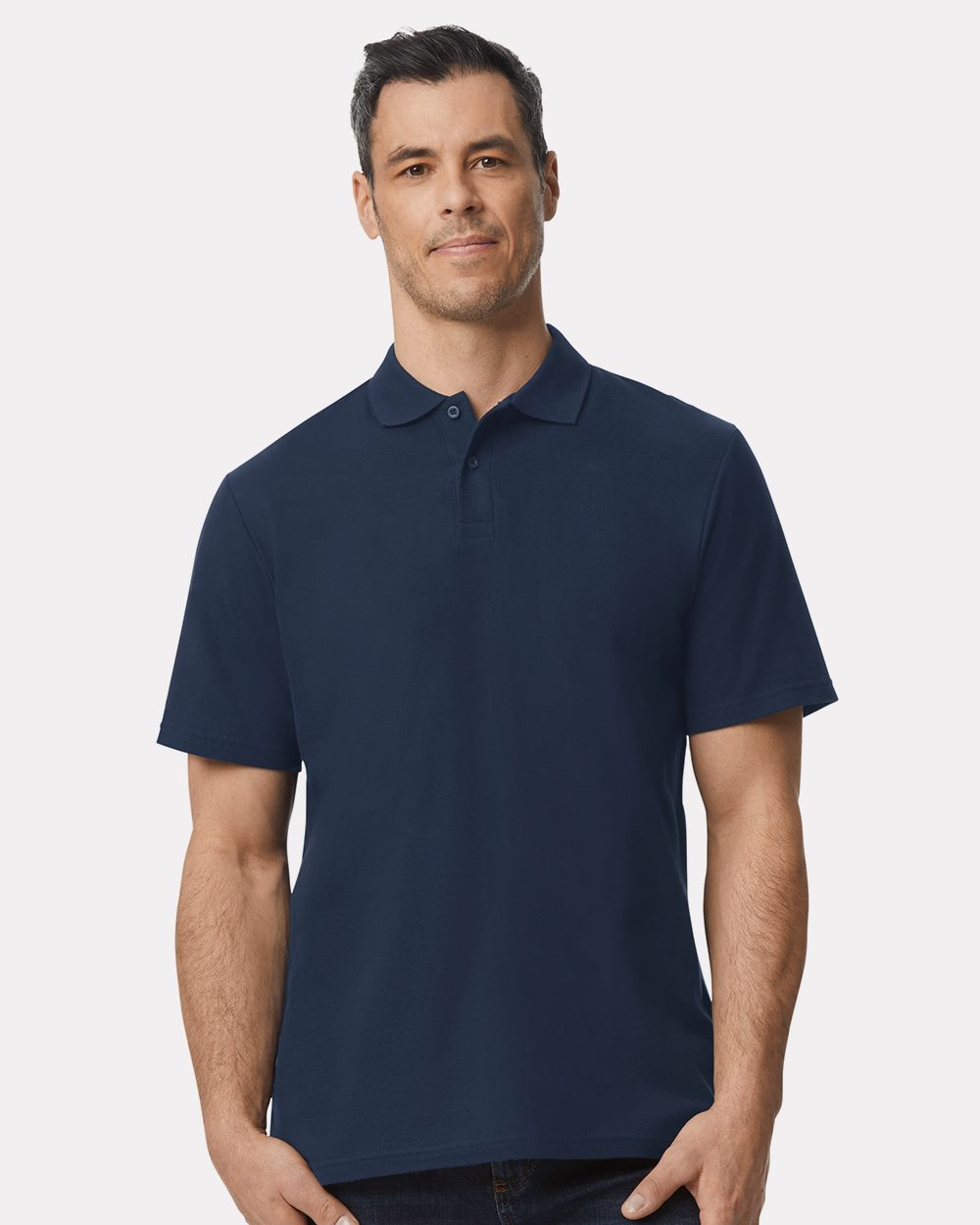 Gildan 64800, Unisex Softstyle Pique Polo, Black