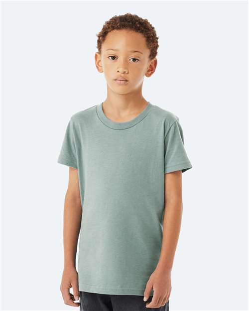 BELLA + CANVAS 3001Y, Youth Jersey Tee, Dusty Blue