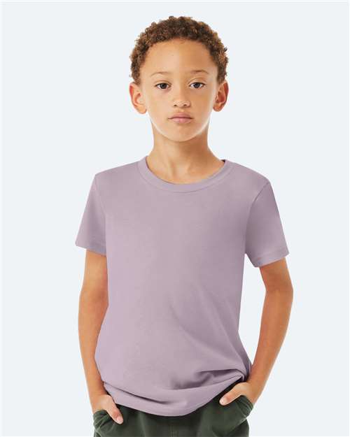 BELLA + CANVAS 3001Y, Youth Jersey Tee, Light Violet