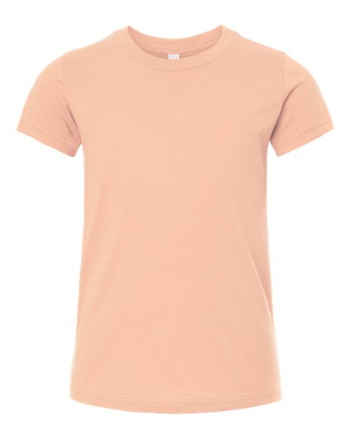 BELLA + CANVAS 3001Y, Youth Jersey Tee, Peach