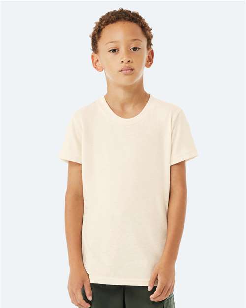 BELLA + CANVAS 3001YCVC, Youth Cvc Jersey Tee, Heather Natural
