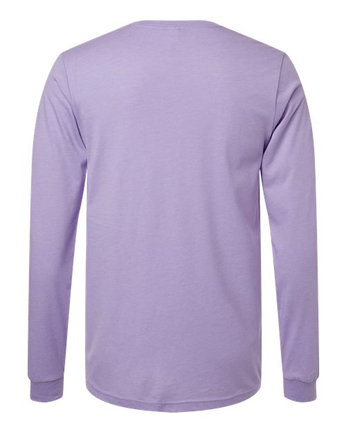BELLA + CANVAS 3501CVC, Heather Cvc Long Sleeve Tee, Heather Dark Lavender