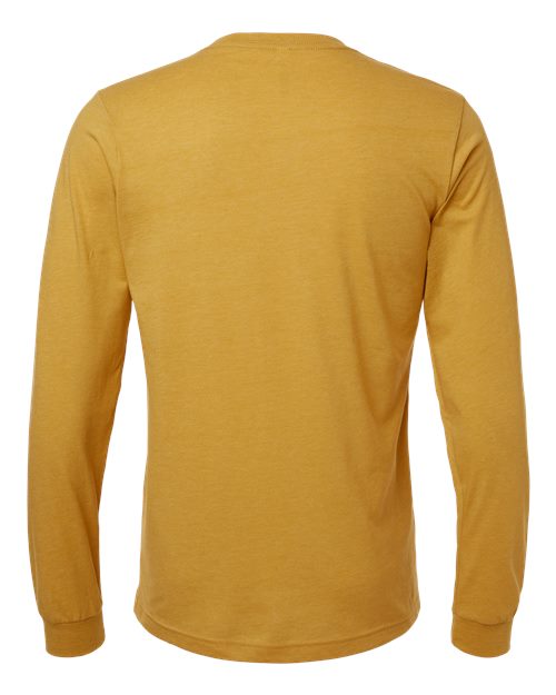 BELLA + CANVAS 3501CVC, Heather Cvc Long Sleeve Tee, Heather Mustard