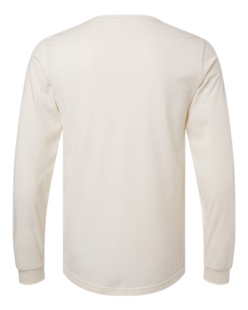 BELLA + CANVAS 3501CVC, Heather Cvc Long Sleeve Tee, Heather Natural