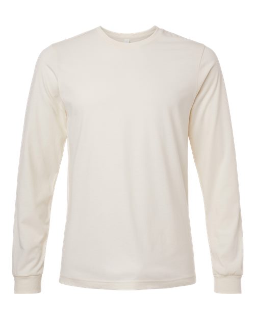 BELLA + CANVAS 3501CVC, Heather Cvc Long Sleeve Tee, Heather Natural
