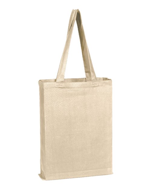 Q-Tees Q800GS, Canvas Gusset Promotional Tote, Natural