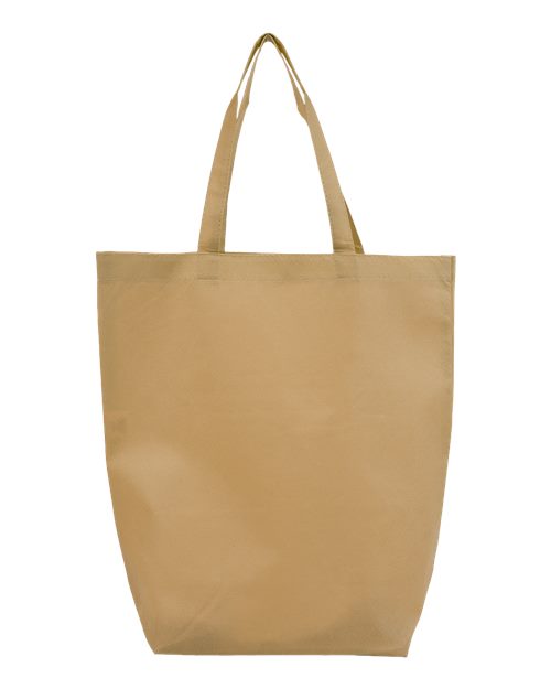 Q-Tees Q1251, Non-woven Gusset Bottom Tote, Natural