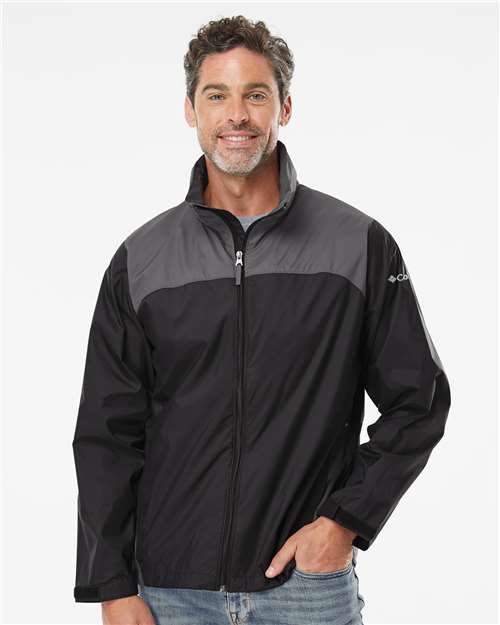 Columbia 212476, Men's Glennaker Lake Ii Rain Jacket, Black/ City Grey