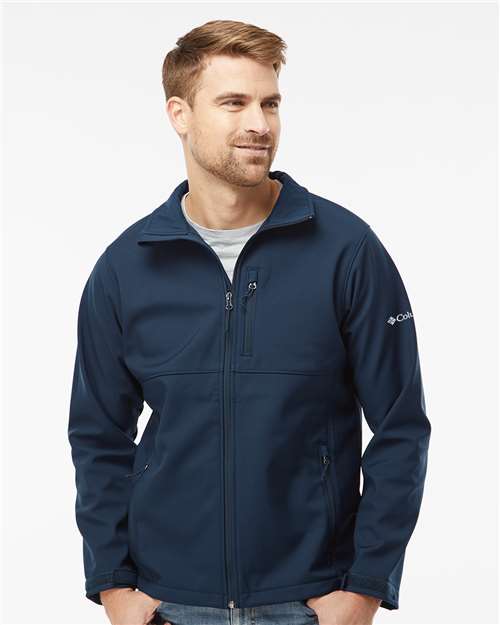Men's Ascender™ Soft Shell Jacket - - 12279 Collegiate Navy 09224 2025 Fleece and Outerwear 212483 Columbia Employee Appreciation Full-Zips Jackets Long Sleeves Mens & Unisex Outerwear Pockets Polyester - 100% Premium Fashion S&S Exclusive Brands Soft Shells UG Playbook Uniforming & Gifting Playbook - Corporate Uniformi Uniforming & Gifting Playbook Corporate Uniforms Visible Logos Water Resistant WSG Re-Branding