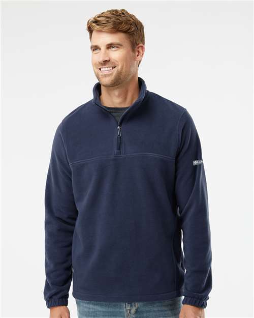 Men's Steens Mountain™ Half-Zip Pullover - - 12284 Collegiate Navy 09824 2025 Fleece and Outerwear 212486 Columbia Cotton Fleece Long Sleeves Mens & Unisex Outerwear Polyester - 100% Premium Fashion Pullovers Quarter-Zips S&S Exclusive Brands the edit fall fleece 2025 Tops Visible Logos Your Guide to Corporate Apparel