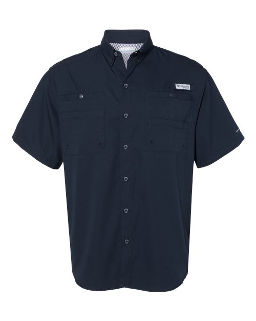 Columbia 212468, Men's Pfg Tamiami Ii Short Sleeve Shirt, Collegiate Navy