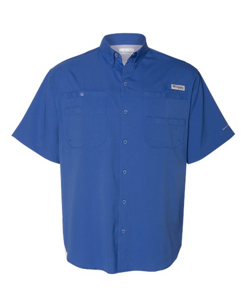 Columbia 212468, Men's Pfg Tamiami Ii Short Sleeve Shirt, Vivid Blue