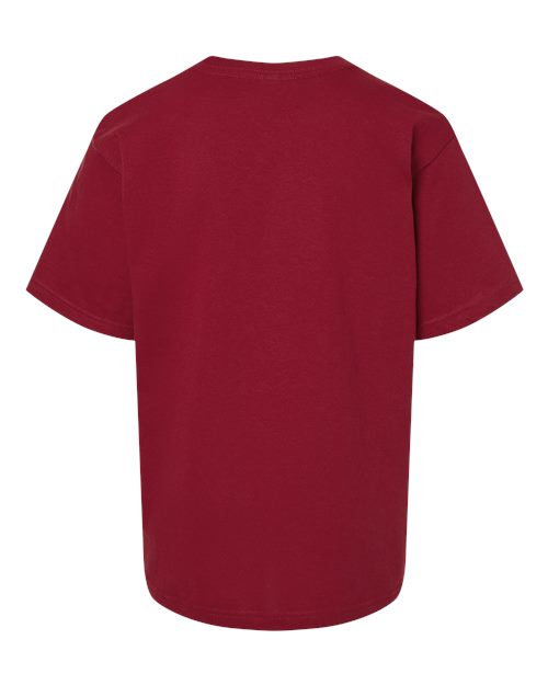 M&O 4850, Youth Gold Soft Touch T-shirt, Cardinal Red