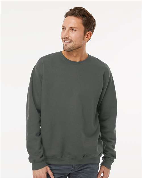M&O 3340, Unisex Crewneck Fleece, Charcoal
