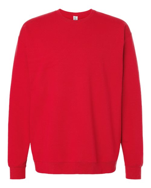 M&O 3340, Unisex Crewneck Fleece, Red