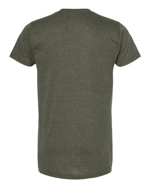 M&O 4502, Fine Jersey T-shirt, Heather Military Green